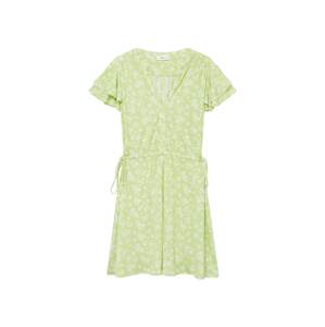 MANGO Letní šaty 'GALA8' světle zelená / bílá