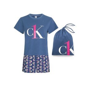 Calvin Klein Underwear Krojové kalhoty  pink / bílá / modrá