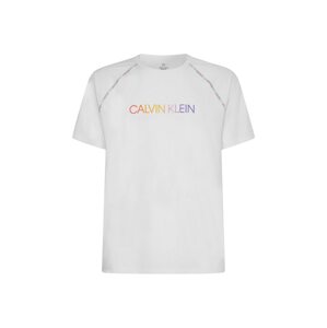 Calvin Klein Performance Funkční tričko 'Pride'  bílá / svítivě fialová / orchidej / mandarinkoná / světle červená