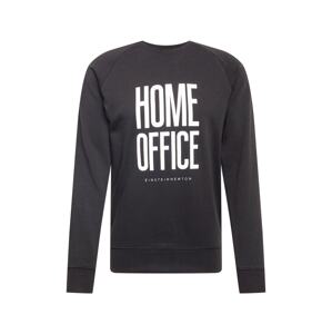 EINSTEIN & NEWTON Mikina 'Home Office'  černá / bílá
