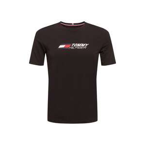 Tommy Sport Funkční tričko  černá / námořnická modř / bílá / červená