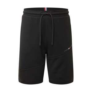 Tommy Sport Sportovní kalhoty  černá / bílá / červená / tmavě hnědá