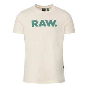 G-Star RAW Tričko  barva vaječné skořápky / smaragdová