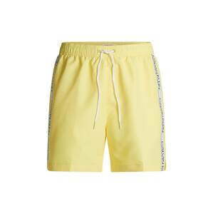Calvin Klein Swimwear Plavecké šortky  světle žlutá / bílá / černá