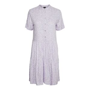 VERO MODA Košilové šaty 'Simone'  pastelová fialová / bílá