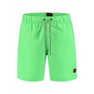 Shiwi Plavecké šortky 'Mike' svítivě zelená / černá / bílá