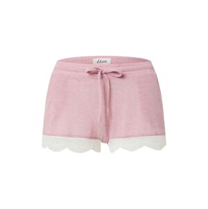 ETAM Pyžamové kalhoty 'WARM DAY'  světle růžová / tmavě růžová / bílá