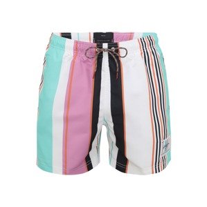 Tommy Hilfiger Underwear Plavecké šortky  bílá / černá / aqua modrá / korálová / růžová