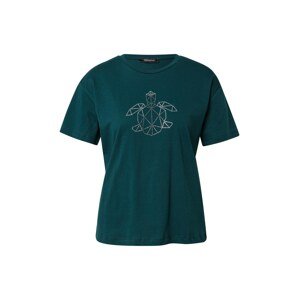 Trendyol T-Shirt  smaragdová / bílá / šedá