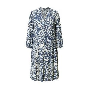 Esprit Collection Košilové šaty  offwhite / marine modrá / nebeská modř