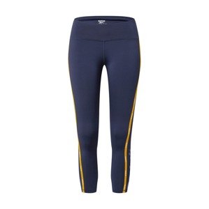 Reebok Sport Sportovní kalhoty  noční modrá / zlatě žlutá / bílá
