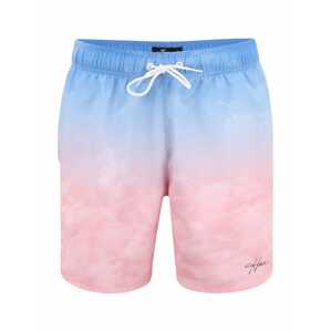HOLLISTER Plavecké šortky  bílá / růžová / kouřově modrá