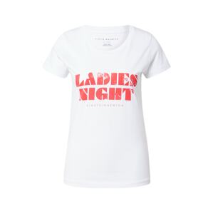 EINSTEIN & NEWTON Tričko 'Ladies Night'  bílá / oranžově červená