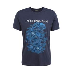 Emporio Armani Tričko  námořnická modř / bílá / pastelová modrá / kouřově modrá