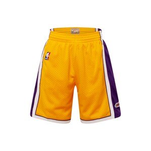 Mitchell & Ness Kalhoty 'LOS ANGELES LAKERS ' zlatě žlutá / tmavě fialová / bílá