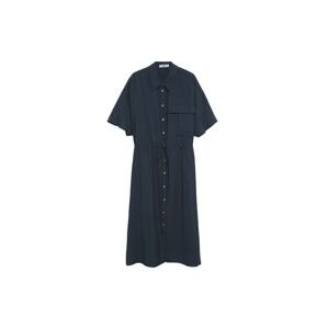 MANGO Košilové šaty 'Mari' námořnická modř