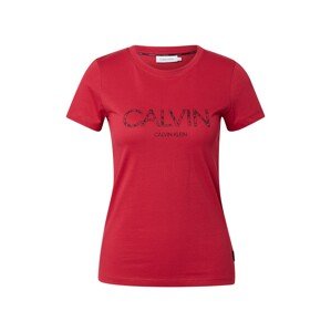 Calvin Klein Tričko  malinová / černá