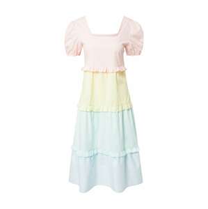 Daisy Street Letní šaty  světlemodrá / žlutá / mátová / růžová