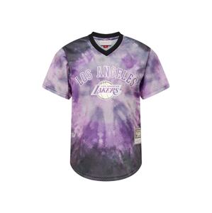Mitchell & Ness Shirt 'LOS ANGELES LAKERS'  fialový melír / bílá / černá / světle fialová / olivová