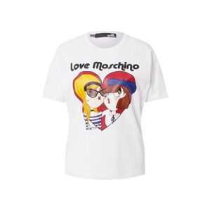Love Moschino Tričko  bílá / merlot / žlutá / námořnická modř / hnědá