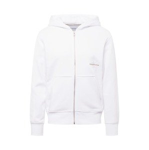 Calvin Klein Jeans Mikina s kapucí  bílá / brokátová