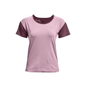 UNDER ARMOUR Funkční tričko 'Rush'  růžová / burgundská červeň / bílá