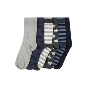 EWERS Ponožky  námořnická modř / marine modrá / šedá / šedý melír