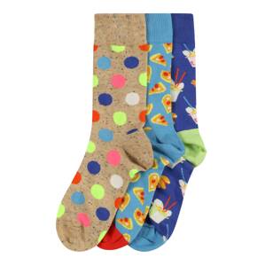 Happy Socks Ponožky 'Pizza Love'  indigo / kouřově modrá / světle béžová / světle zelená
