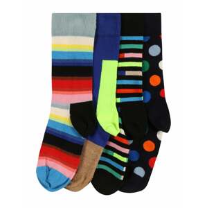 Happy Socks Ponožky  černá / modrá / červená / svítivě žlutá / růžová