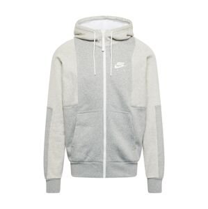 Nike Sportswear Mikina s kapucí  šedý melír / světle šedá / bílá