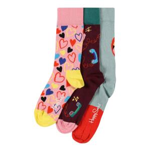 Happy Socks Ponožky  pink / červená / červenofialová / opálová / mix barev