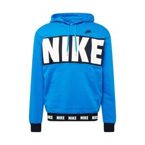 Nike Sportswear Mikina nebeská modř / černá / bílá