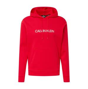 Calvin Klein Performance Sportovní mikina  červená třešeň / bílá