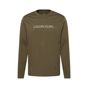 Calvin Klein Performance Funkční tričko  khaki / světle šedá