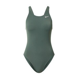 Nike Swim Sportovní plavky 'Fastback'  tmavě zelená / bílá