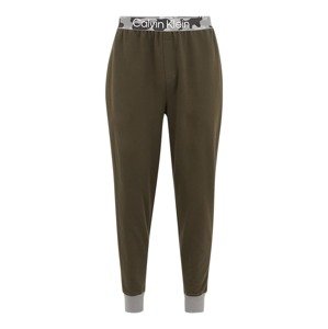 Calvin Klein Underwear Pyžamové kalhoty  khaki / olivová / bílá