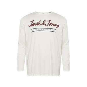 Jack & Jones Plus Tričko  vínově červená / námořnická modř / bílá