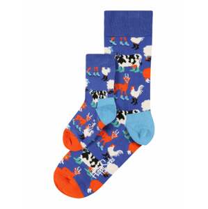 Happy Socks Ponožky 'Farmcrew'  modrá / světlemodrá / oranžová / bílá / černá