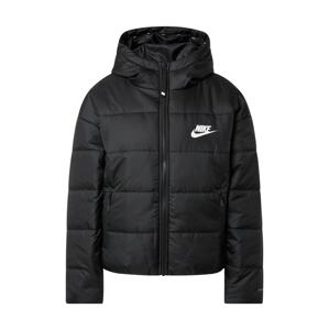 Nike Sportswear Přechodná bunda 'W NSW TF RPL CLASSIC HD JKT'  černá / bílá