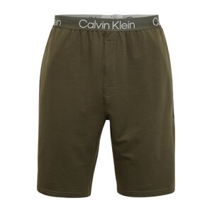 Calvin Klein Underwear Pyžamové kalhoty  khaki / bílá / světle šedá