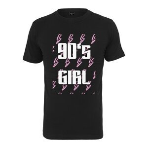 Merchcode Tričko '90ies Girl'  fialová / pastelová fialová / černá / bílá