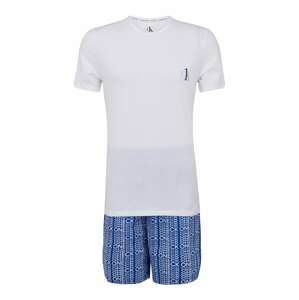 Calvin Klein Underwear Pyžamo krátké  bílá / modrá