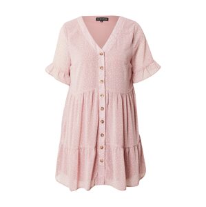 In The Style Curve Košilové šaty 'DANI'  světle růžová / bílá