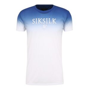 SikSilk Tričko  bílá / královská modrá