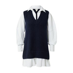 River Island Košilové šaty 'TABBARD'  námořnická modř / bílá
