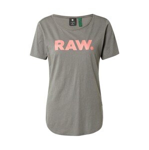 G-Star RAW Tričko šedobéžová / růžová
