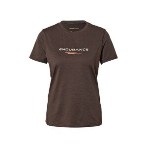 ENDURANCE Funkční tričko 'Wange'  černý melír / bílá / oranžová / hnědá