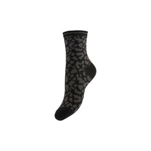 PIECES Ponožky 'Vippe'  černá / šedá