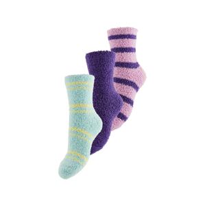 PIECES Ponožky 'Bifi'  tmavě fialová / fialová / žlutá / nefritová