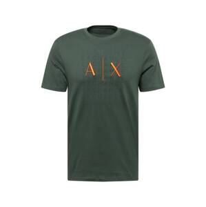 ARMANI EXCHANGE T-Shirt  tmavě zelená / jedle / oranžová